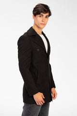 Men's Long Gogh Coat With Long Sleeves And Pockets