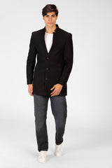 Men's Gogh Coat With Front Buttons And A Modern Cut