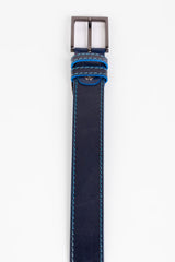 Men's Classic Belt With Blue Sides