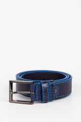Men's Classic Belt With Blue Sides