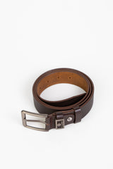 Men's Plain Leather Casual Belt With Basic Details