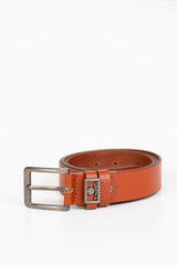 Men's Plain Leather Casual Belt With Basic Details