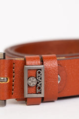 Men's Plain Leather Casual Belt With Basic Details