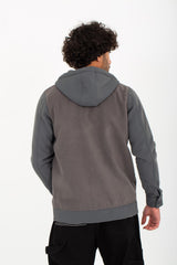 Men's Hooded Full Zipper Basic With Front & Side Pockets Padded Sweatshirt