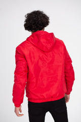 Men's Casual Half Zipper Front Printed Waterproof Sweatshirt