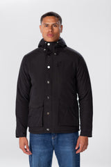 Men's Waterproof Hooded Jacket With Front Pockets