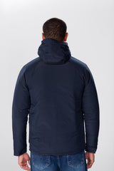 Men's Waterproof Hooded Jacket With Front Pockets