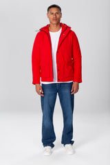 Men's Waterproof Hooded Jacket With Front Pockets