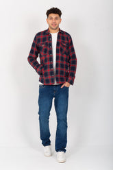 Men's Padded Checked Regular Fit With Two Front Pockets Shirt