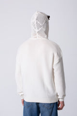 Men's Slim Fit Cotton Transparent Hood Pullover With Long Sleeves