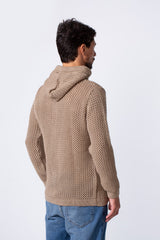 Men's Transparent Zip-Up Hood Slim Fit Pullover
