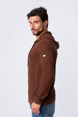 Men's Slim Fit Cotton Hood Pullover With Long Sleeves And Pockets
