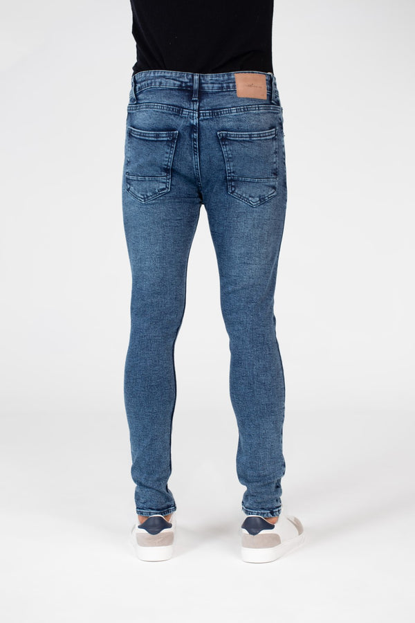Men's Skinny Cutting Jeans Pants With Five Pockets And Badge Tomato In The Back