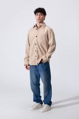 Men's Long Sleeved Winter Regular Fit Velvet Shirt