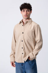 Men's Long Sleeved Winter Regular Fit Velvet Shirt