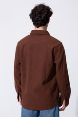 Men's Long Sleeved Winter Regular Fit Velvet Shirt