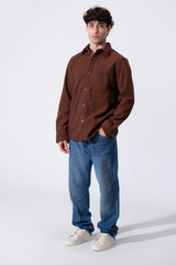 Men's Long Sleeved Winter Regular Fit Velvet Shirt