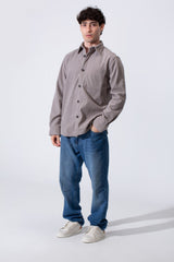 Men's Long Sleeved Winter Regular Fit Velvet Shirt