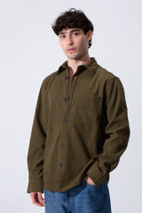 Men's Long Sleeved Winter Regular Fit Velvet Shirt