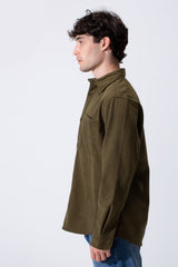 Men's Long Sleeved Winter Regular Fit Velvet Shirt