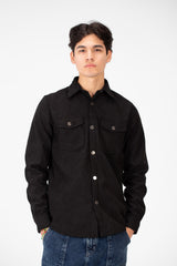 Men's Velvet Long Sleeves Shirt With Front Pockets