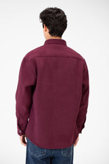 Men's Basic Winter Shirt In Practical and Comfortable Velvet Material