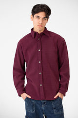 Men's Basic Winter Shirt In Practical and Comfortable Velvet Material