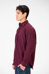 Men's Basic Winter Shirt In Practical and Comfortable Velvet Material