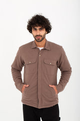Men's Regular Fit Padded Soft Wool Front Pockets Shirt