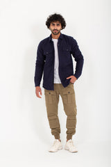 Men's Regular Fit Padded Soft Wool Front Pockets Shirt