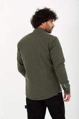 Men's Regular Fit Padded Soft Wool Front Pockets Shirt