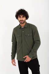 Men's Regular Fit Padded Soft Wool Front Pockets Shirt