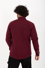 Men's Regular Fit Padded Soft Wool Front Pockets Shirt