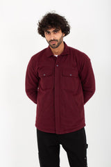 Men's Regular Fit Padded Soft Wool Front Pockets Shirt