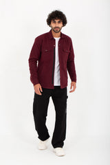 Men's Regular Fit Padded Soft Wool Front Pockets Shirt