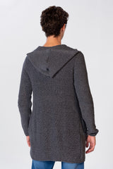 Men's Hooded Cotton Cardigan Pullover With Pockets