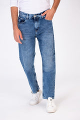 Mens Wide Leg Oversize Basic Jeans Pants for Everyday Wear
