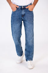Mens Wide Leg Basic Jeans Pants for Everyday Wear