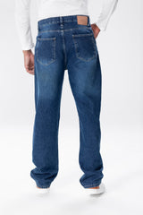 Men's Wide Leg Jeans Pants In Basic Colors