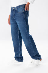 Men's Wide Leg Jeans Pants In Basic Colors