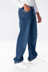 Men's Wide Leg Jeans Pants In Basic Colors