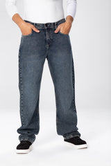 Men's Wide Leg Jeans Pants In Basic Colors