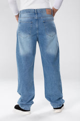 Men's Wide Leg Jeans Pants In Basic Colors