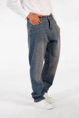 Men's Tomato Wide Leg Modern Design Five Pocket Jeans Pants
