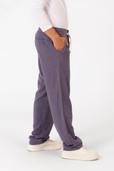 Men's Comfortable Linen basic Pants With A Drawstring In The Middle And Modern Basic Ssummer Ccolors