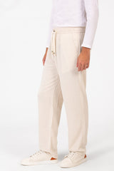Men's Comfortable Linen basic Pants With A Drawstring In The Middle And Modern Basic Ssummer Ccolors