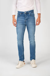 Men's Used Slim Fit Tomato Jeans Pants With Essential Details And Five Pockets