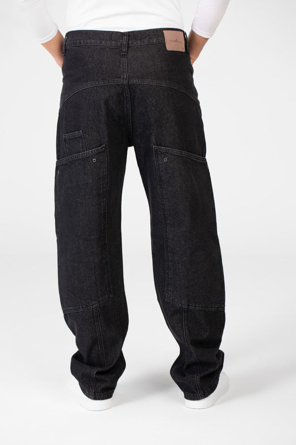 Men's Cargo Jeans Pants With A Modern Cut And Basic Details