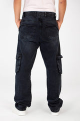 Men's Cargo Jeans Pants With A Modern Fit And Side Pockets