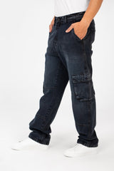 Men's Cargo Jeans Pants With A Modern Fit And Side Pockets